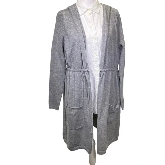 TORRID Women's size 0 (L) Gray Everyday Anorak Hooded Cinched Waist Sweater - Picture 2 of 11